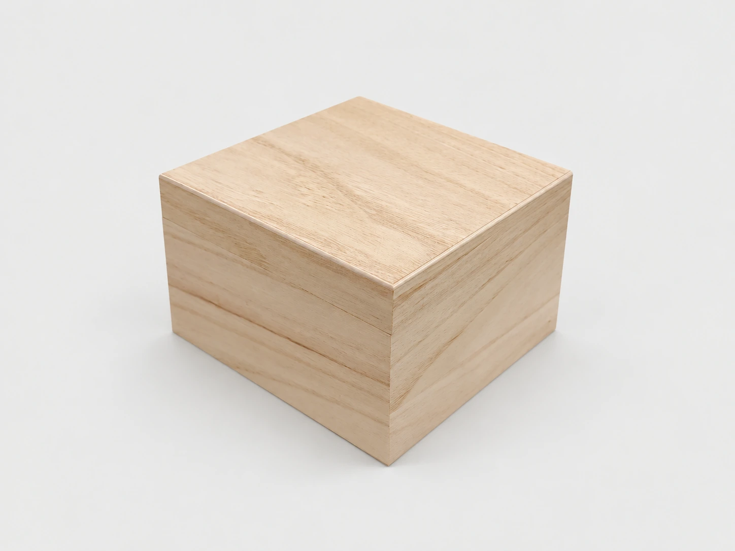 Closed paulownia wood box